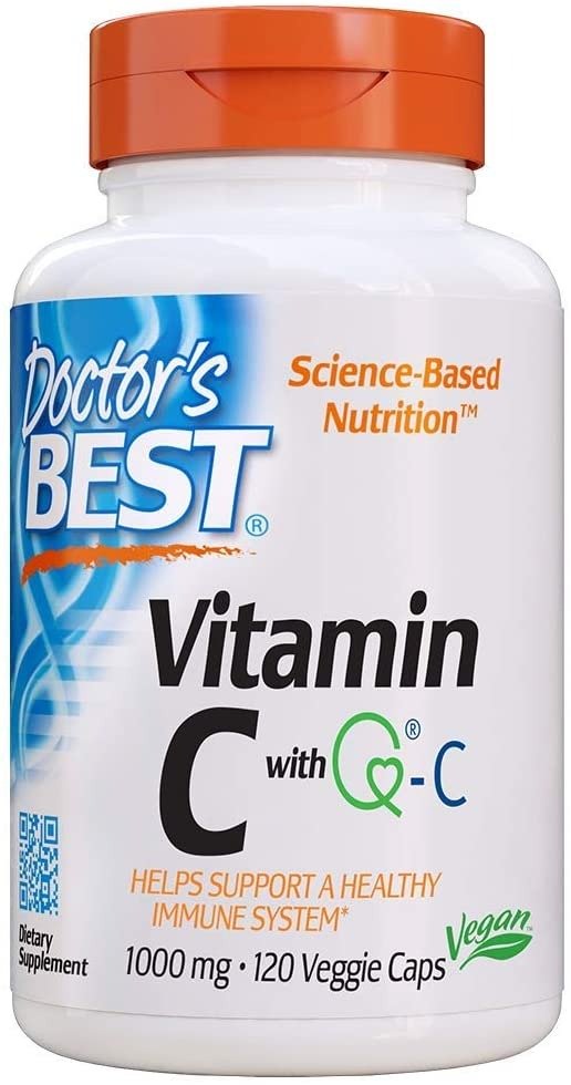 's Best Vitamin C with QualiC 1000 mg NonGMO Vegan Gluten Free Soy Free Sourced from Scotland Veggie Caps, 120 Count