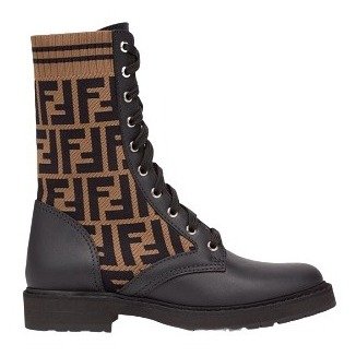 Black leather biker boots - ANKLE BOOTS | Fendi | Fendi Online Store