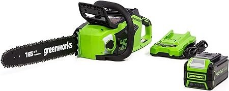 40V 16-inch Chainsaw with 4Ah USB Battery (Power Bank) and Standard Charger Included