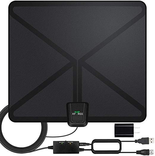 HDTV Antenna, 2020 Newest Indoor Amplified Digital TV Antenna 120 Miles Range Signal Booster for 4K Free Local Channels,16.5ft Coax Cable Support All TV's