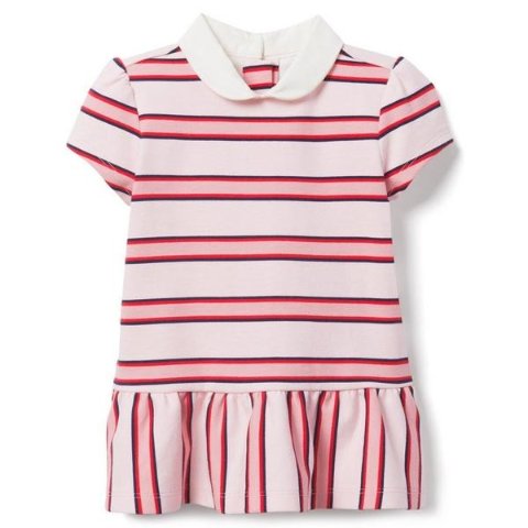 Janie and JackStriped Ponte Peplum Top