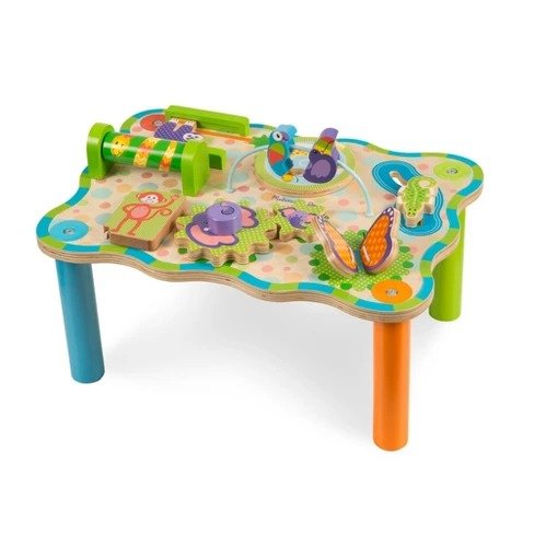 First Play Childrens Jungle Wooden Activity Table for Toddlers