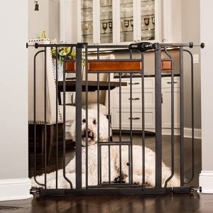Carlson Pet Products Home Design Extra Tall Walk Thru Pet Gate with Small Pet Door