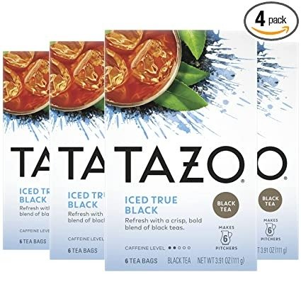 Iced Tea For A Refreshing Cup Of Black Tea True Black Each Tea Bag Makes 1 Pitcher Of Iced Tea, Pack Of 4