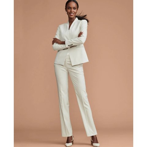 Ann Taylor奶油色西装