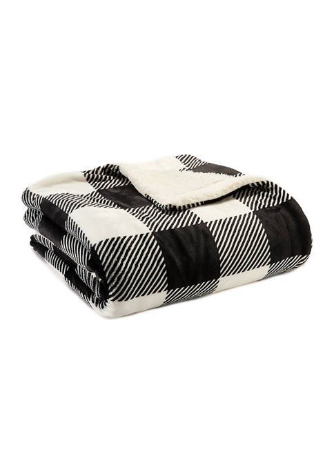 Sherpa Lined Throw Blanket