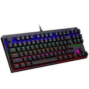 AUKEY Mechanical Keyboard, TKL Gaming Keyboard with Blue Switches, 87-Key
