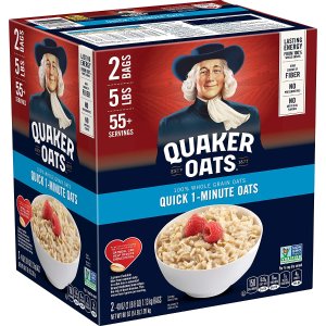 Quaker Quick 1-Minute Oatmeal Two 40 oz Bags in Box (Pack of 2)