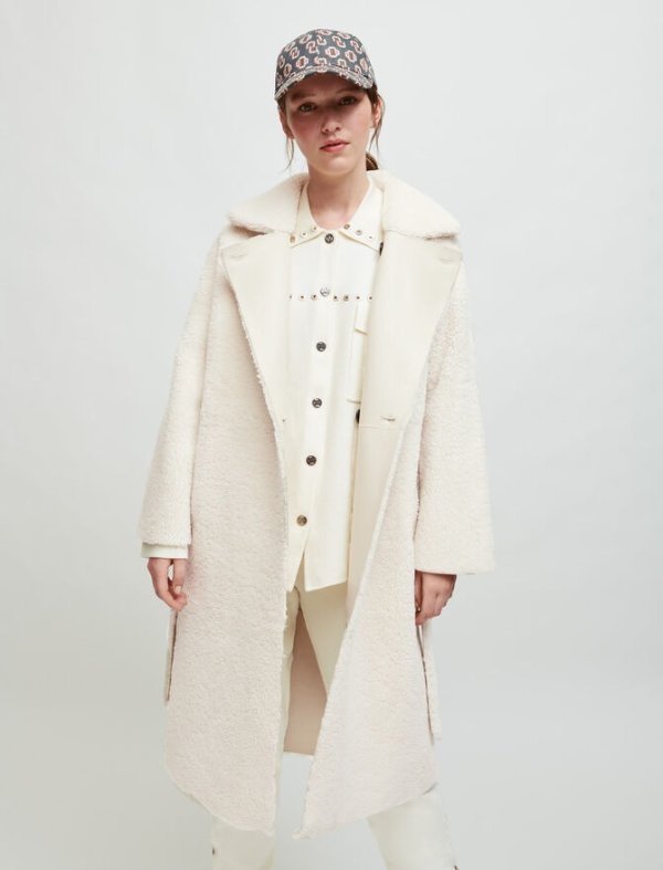 121GINNIE Long reversible shearling coat