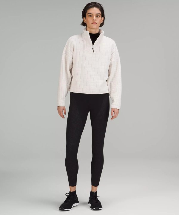 lab Textured-Grid Fleece Half Zip | Women's Hoodies & Sweatshirts |