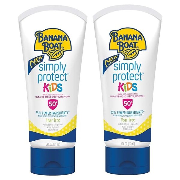 Simply Protect Kids Tear-Free, Broad Spectrum Sunscreen Lotion, SPF 50, 6 oz - Twin Pack
