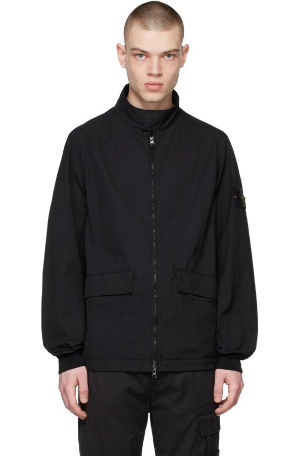 Black Garment-Dyed Batavia Jacket