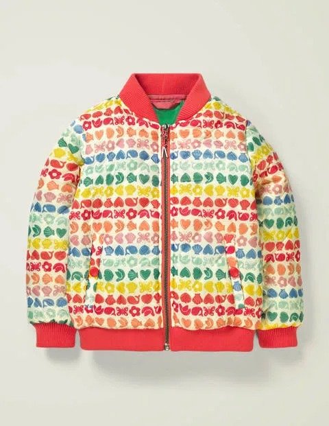 Quilted Bomber Jacket - Multi Maritime Geo | Boden US
