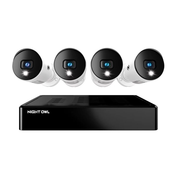 Night Owl 4个1080P有线摄像头 自带蓝牙连接+1TB存储空间