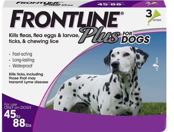 Plus Flea & Tick Large Breed Dog Treatment, 45 - 88 lbs, 6 treatments - Chewy.com