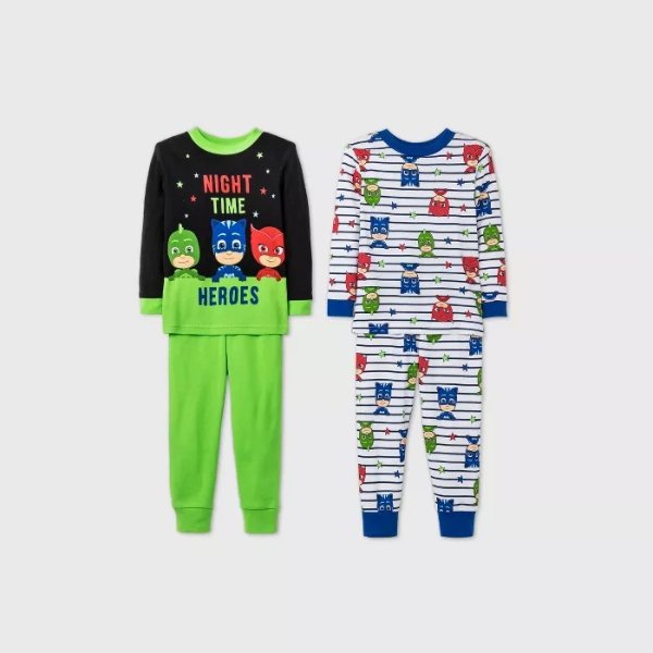 Toddler Boys' 4pc PJ Mask Pajama Set - Green