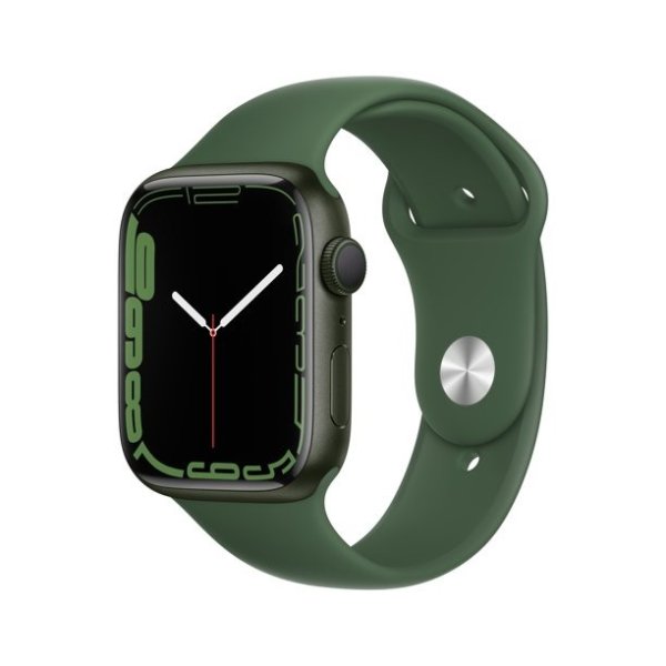 Watch Series 7 GPS, 45mm Green Aluminum Case with Clover Sport Band - Regular