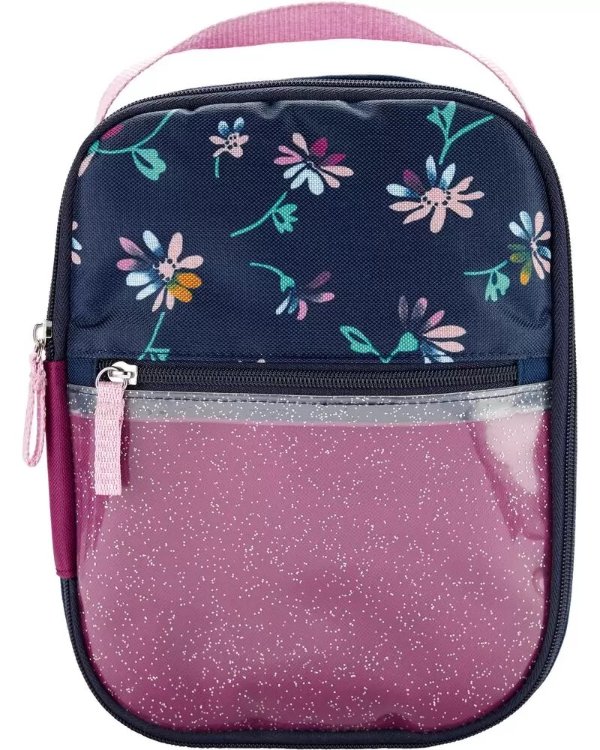 Floral Clear Glitter Lunch Box