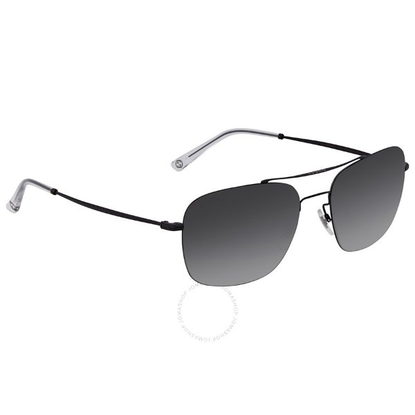 Grey Gradient Rectangular Sunglasses GG0503S