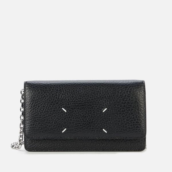 Women's Wallet On A Chain Bag - Black