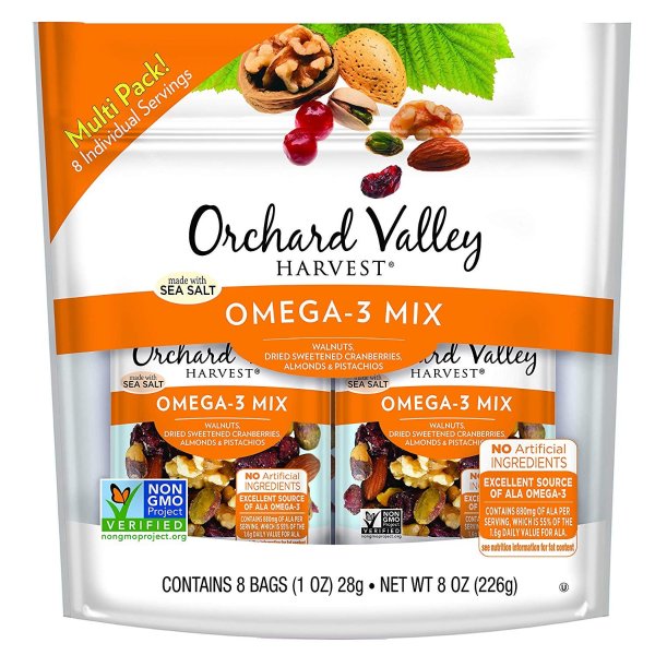 Omega-3 Mix, 1 oz (Pack of 8), Non-GMO, No Artificial Ingredients