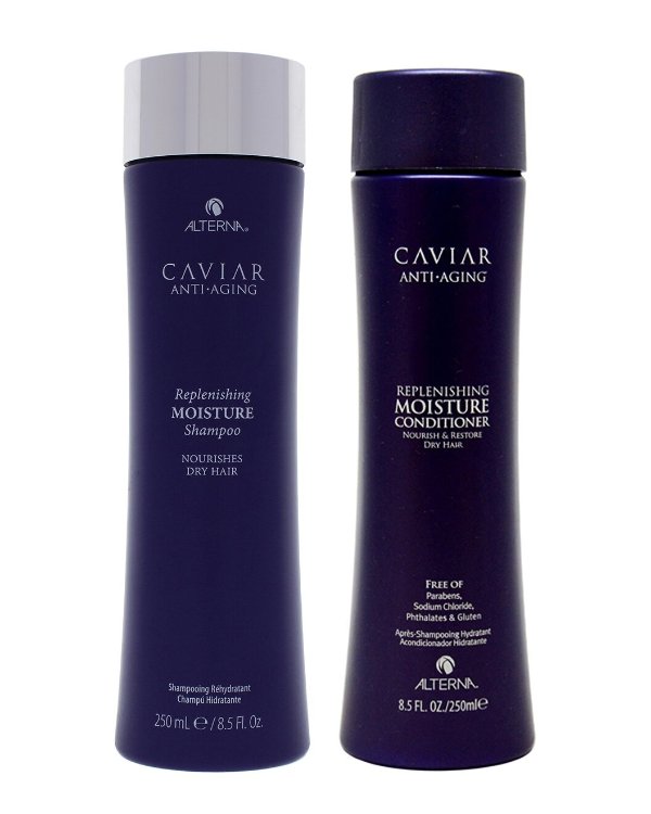 Caviar Anti Aging Replenishing Moisture Shampoo & Conditioner Kit / Gilt