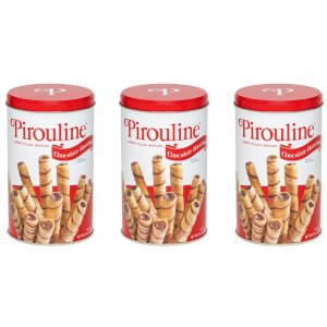 Pirouline Rolled Wafers, Chocolate Hazelnut 14.1 Ounce Tins (Pack of 3)