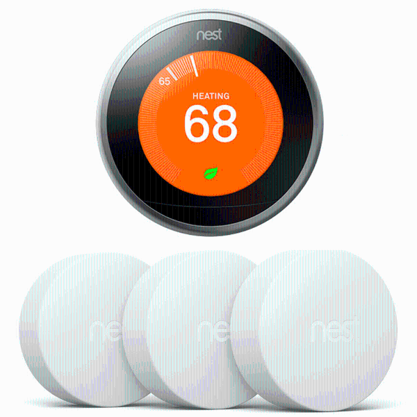 Nest 3代 自主学习智能温控器 + 3个装 Nest 温度传感器