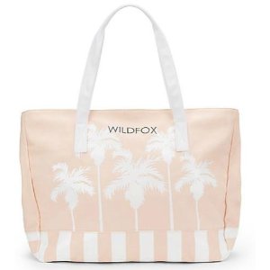 Wildfox Belair Palm Tree Canvas Tote 