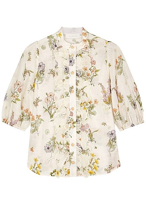Jeannie floral-print cotton blouse