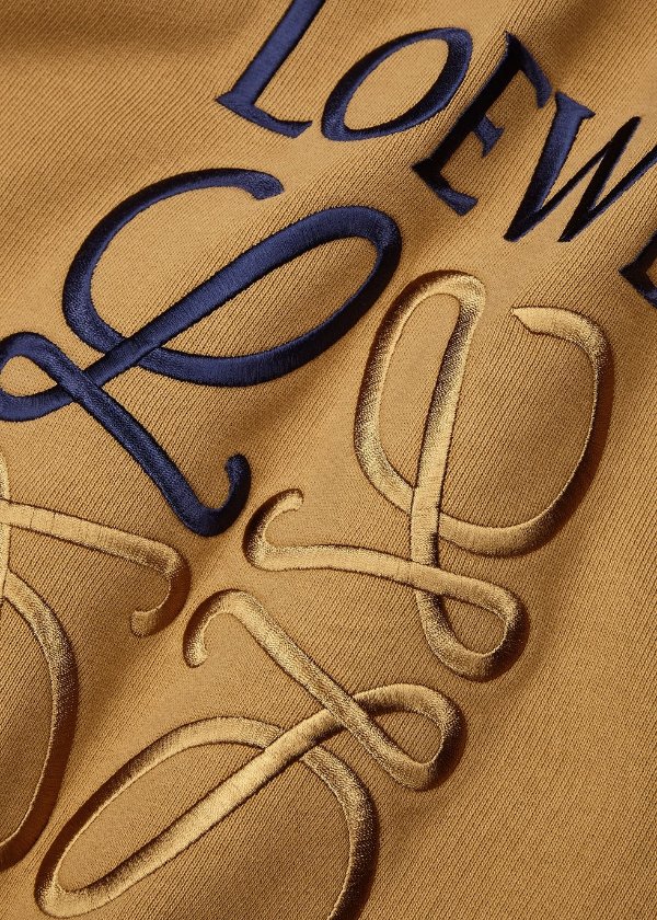 Camel logo-embroidered cotton sweatshirt