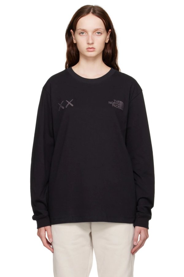 Black KAWS Edition Long Sleeve T-Shirt