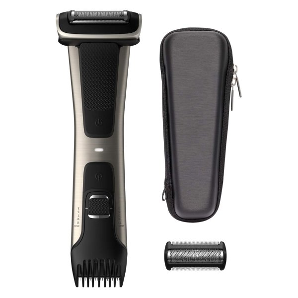Norelco BG7040/42 Bodygroom Series 7000 Showerproof Body Trimmer & Shaver with Case and Replacement Head