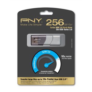 PNY Turbo 256GB USB 3.0 Flash Drive - P-FD256TBOP-GE