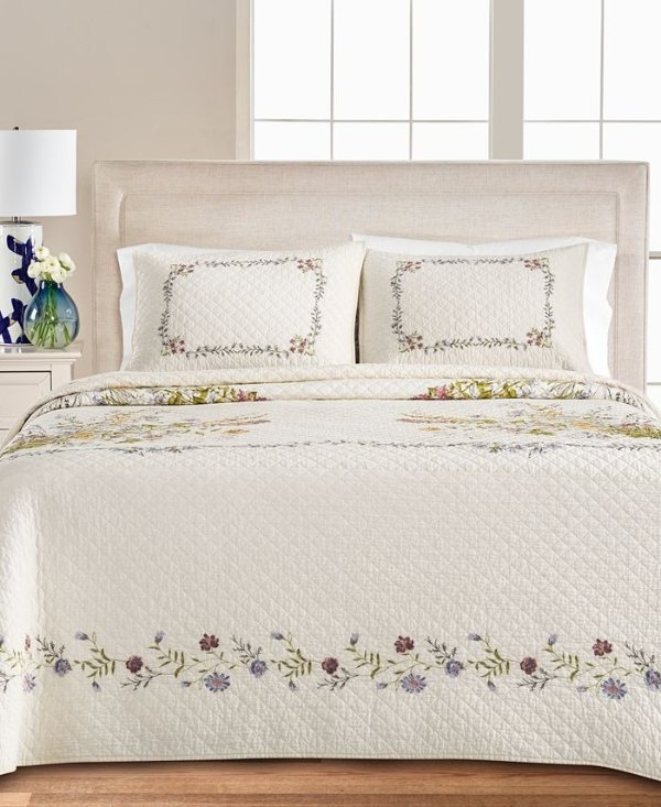 Floral Bouquet Twin Bedspread, Created for Macy's