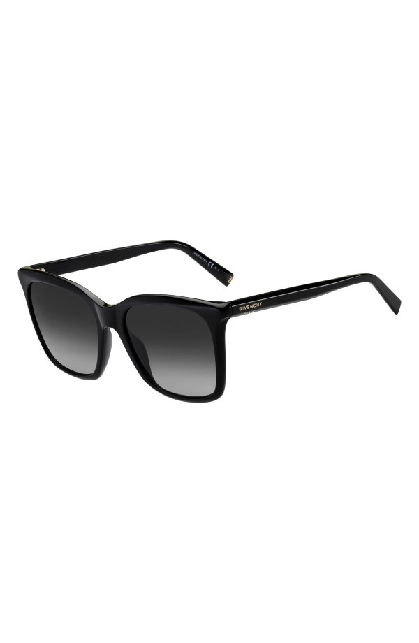 56mm Gradient Rectangle Sunglasses