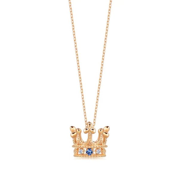 V&A Bless' 18K Red Gold Sapphire Crown Necklace | Chow Sang Sang Jewellery eShop