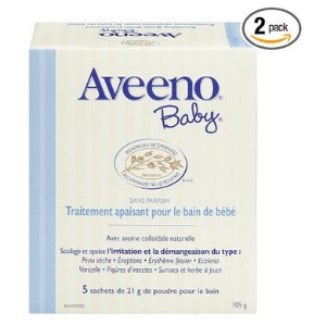 销量冠军史低价！Aveeno Baby 舒缓婴儿湿疹沐浴粉 3.75盎司*5包(2盒装)