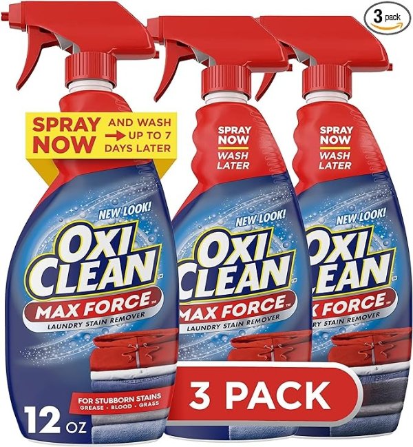 Max Force Laundry Stain Remover Spray, 12 fl oz, 3-Pack​