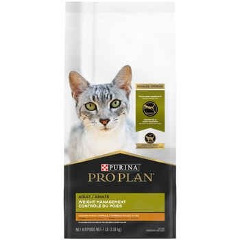 Pro Plan Adult Weight Management Chicken & Rice Formula Dry Cat Food 7 lb Bag | 1800PetMeds