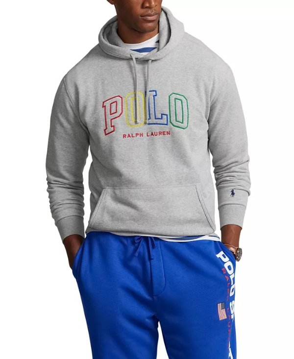 Men's Big & Tall Embroidered Logo Hoodie