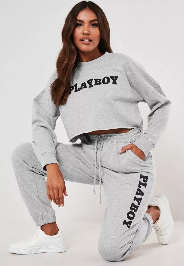 - Playboy xGray Co Ord Loungewear Joggers