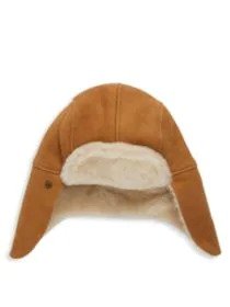 Boy's Suede, Shearling-Trim & Lined Trapper Hat