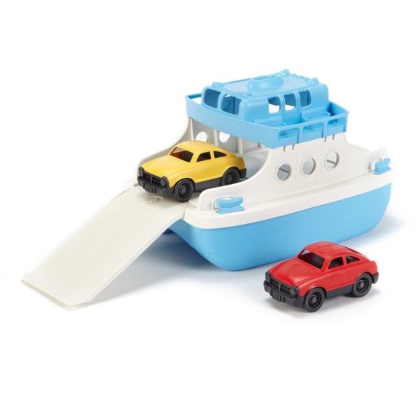  Ferry Boat with Mini Cars Bath Toy, Blue/ White