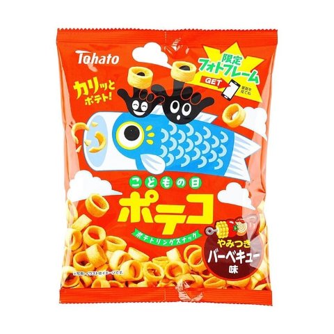 TOHATO Potato Chips BBQ Flavor 1.87 oz TOHATO桃哈多 香脆薯圈 BBQ烧烤味 53g 3.99 ...