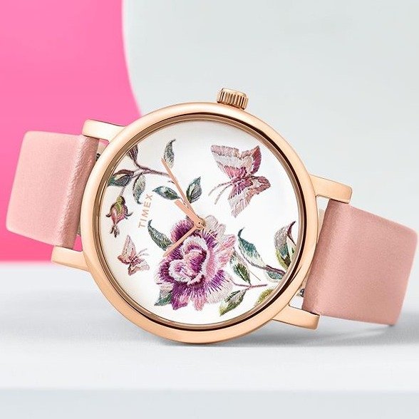 Full Bloom 38mm Leather Strap Watch - Timex US