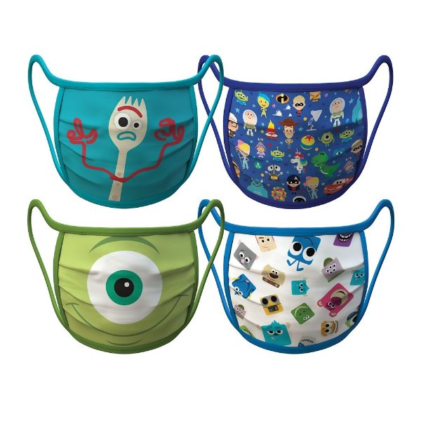 Medium – PIXAR Cloth Face Masks 4-Pack Set – Pre-Order | shopDisney