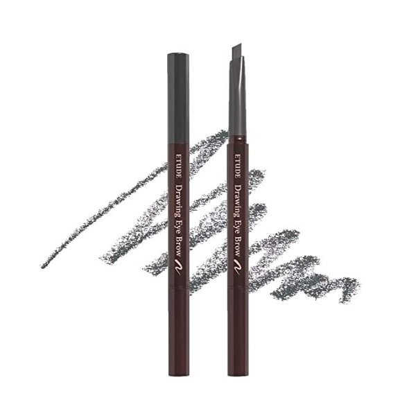 ETUDE Drawing Eye Brow 0.25g #4 Dark Gray 21AD | Long Lasting Eyebrow Pencil | Soft Textured Natural Daily Look Eyebrow Makeup | K-beauty