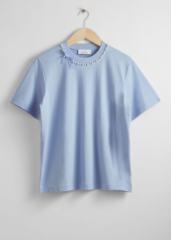 Pearl-Embellished T-Shirt