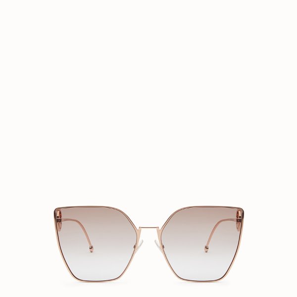 Gold-colored sunglasses - F IS FENDI | Fendi | Fendi Online Store